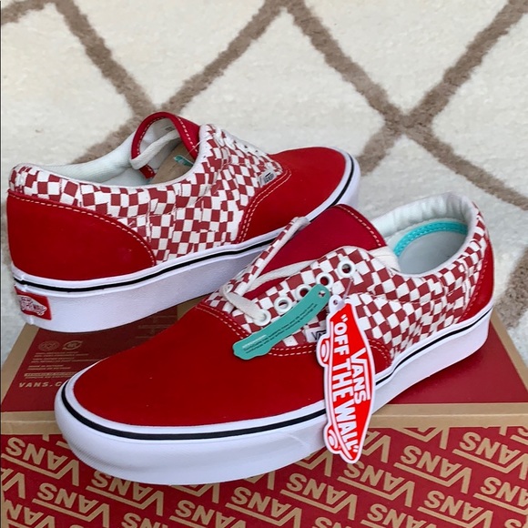 VANS COMFYCUSH ERA TEAR CHECKERBOARD Red/Trwht Men - Picture 5 of 16